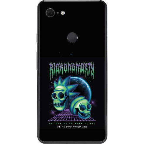 Adult Swim Rick and Morty Neon Skulls Google Pixel 3 XL Skin